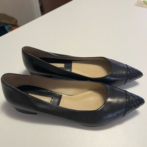 Michael Kors Black Flats with Textured Toe EU39 US 8.5-9